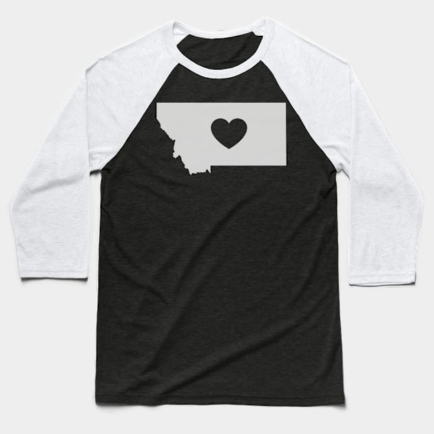 Montana Love Heart Baseball T-Shirt by helloshirts